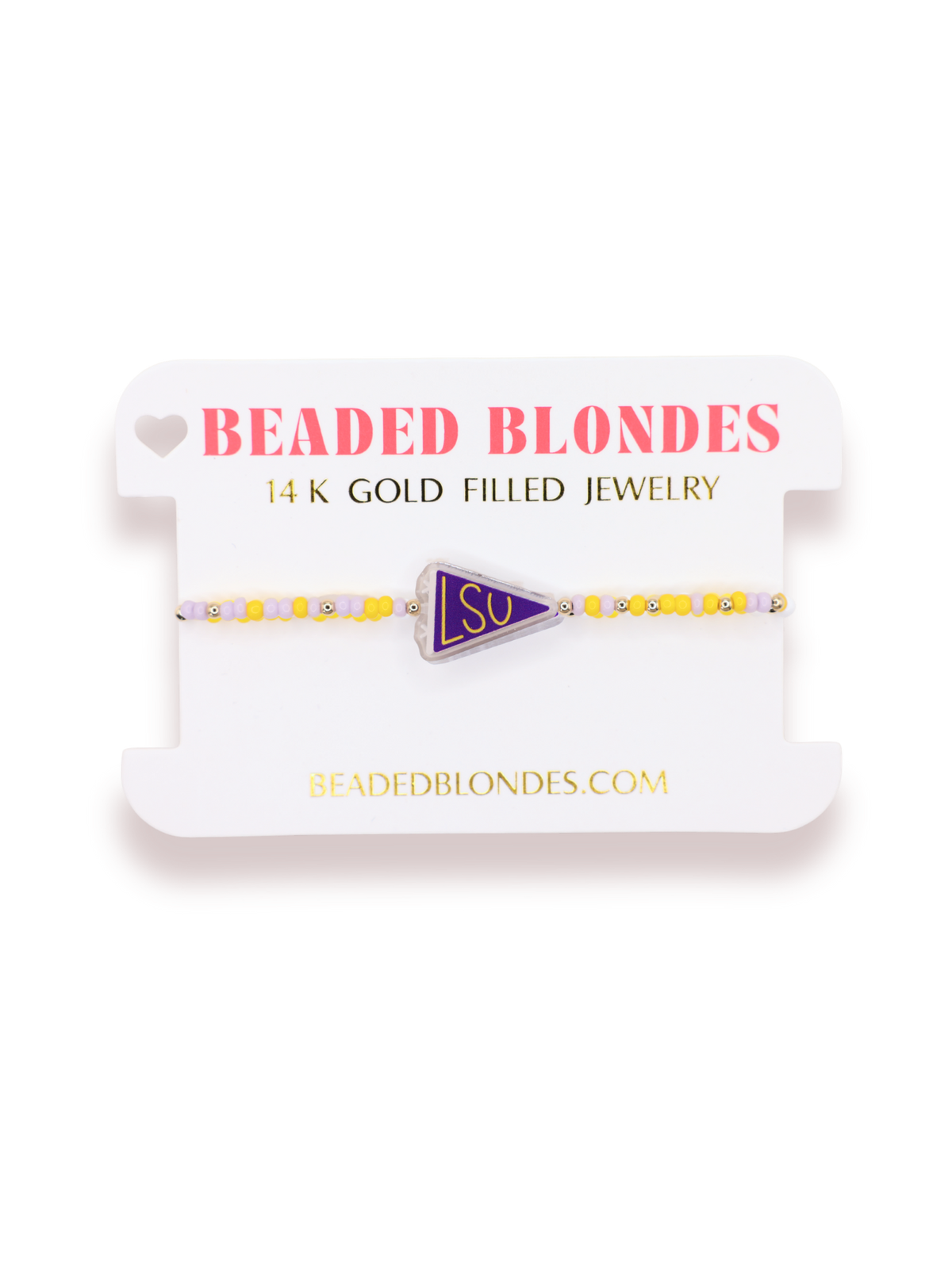 LSU Flag Bracelet on Color