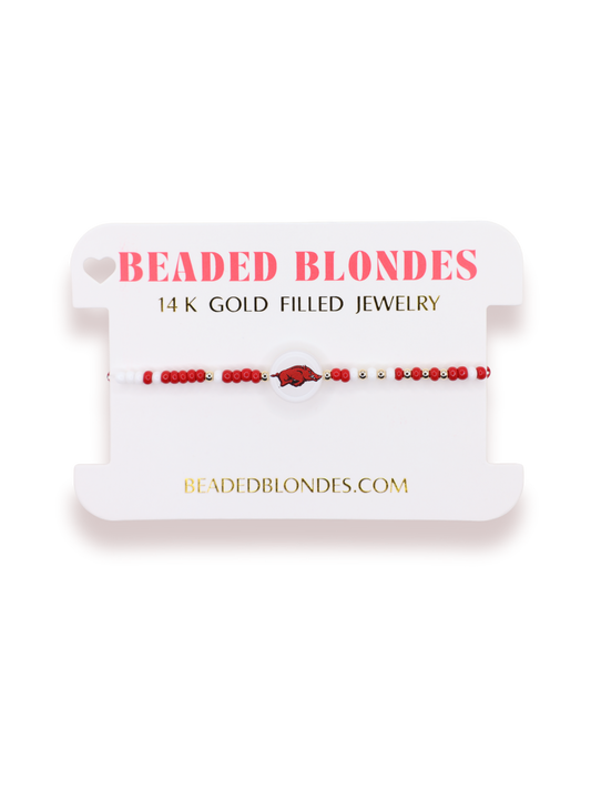 Arkansas Logo Flip Bracelet on Color