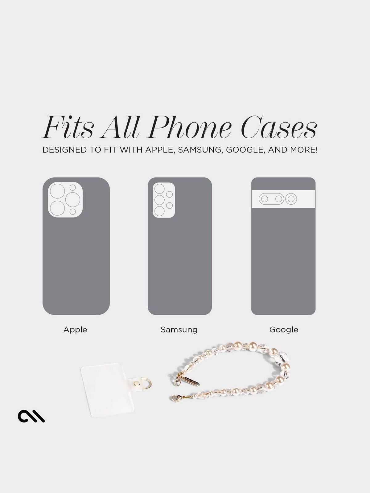 Crystal Pearl Phone Charm