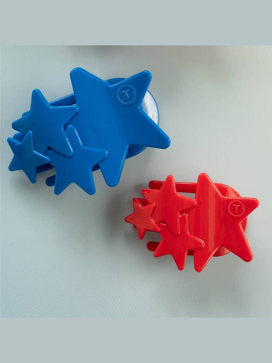 Flat Hair Clip | Small | Red Shooting Star