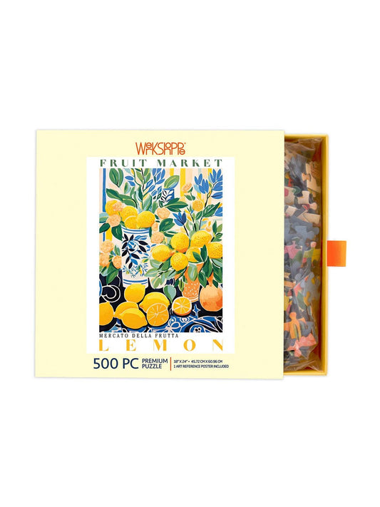 Fruit Market Lemons 500 Piece Puzzle, Mother's Day Gift