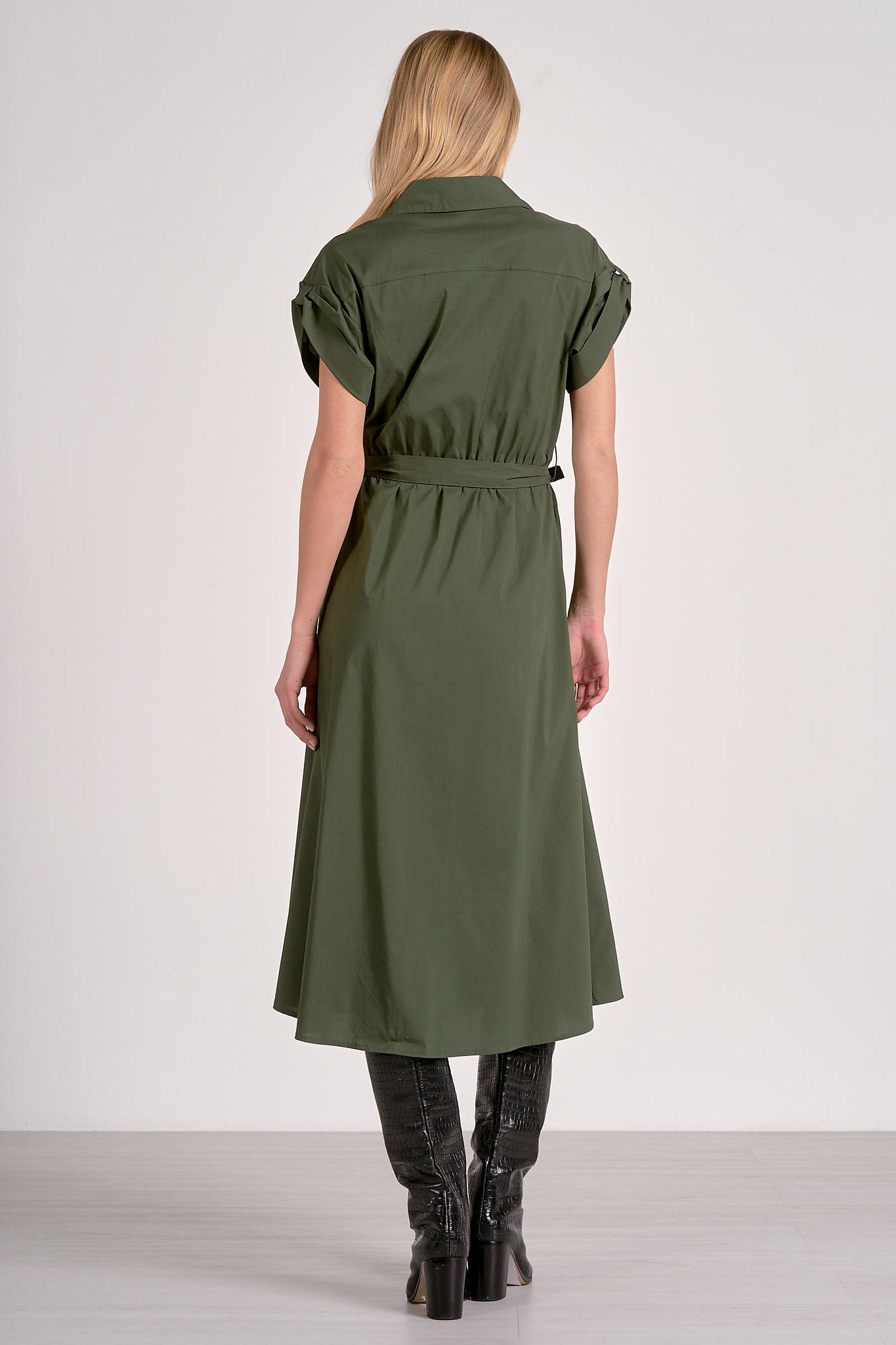 Pine Button Down Maxi Dress