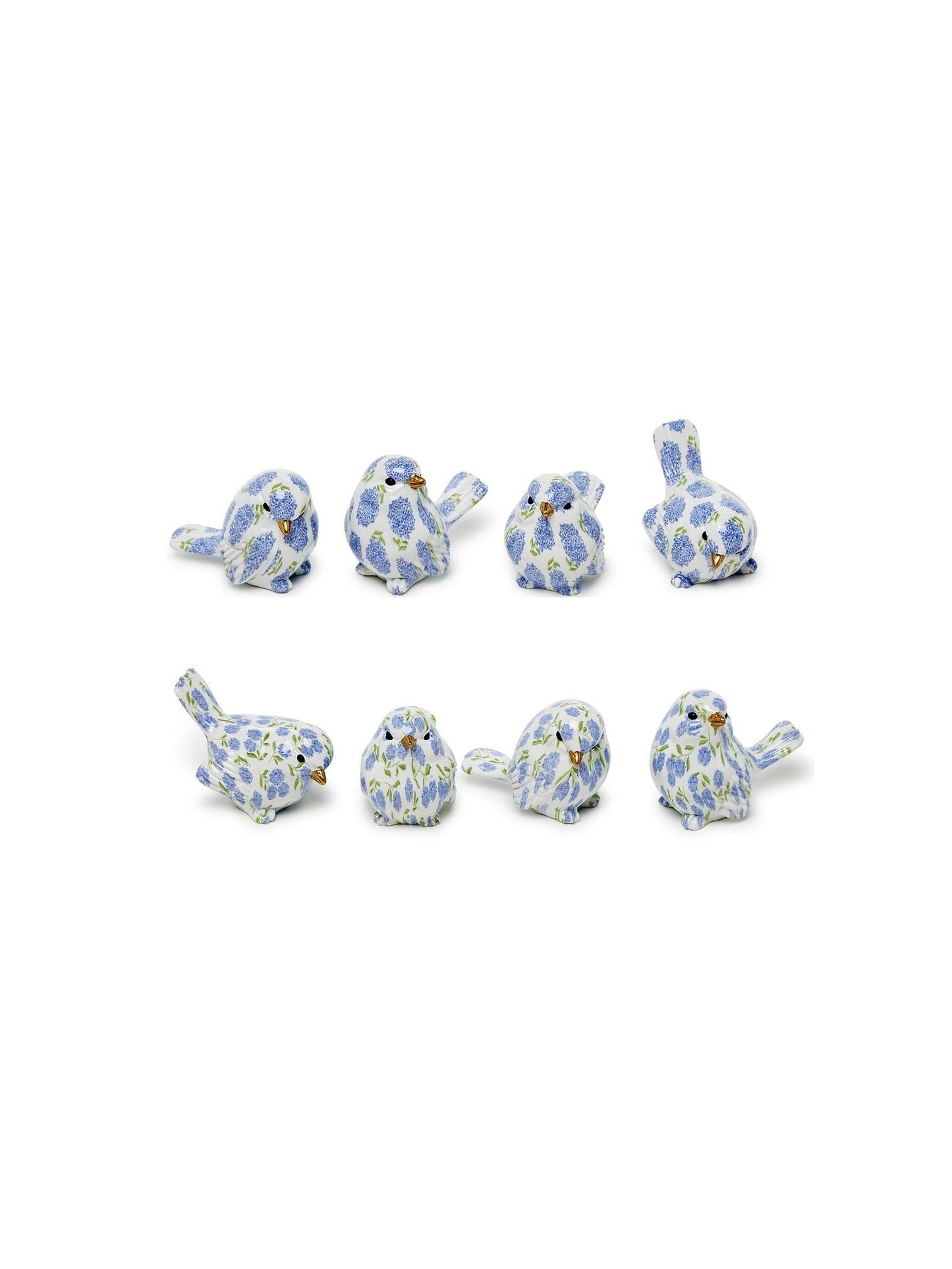 Blue Hydrangea Decorative Bird