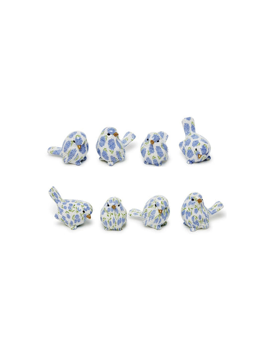 Blue Hydrangea Decorative Bird