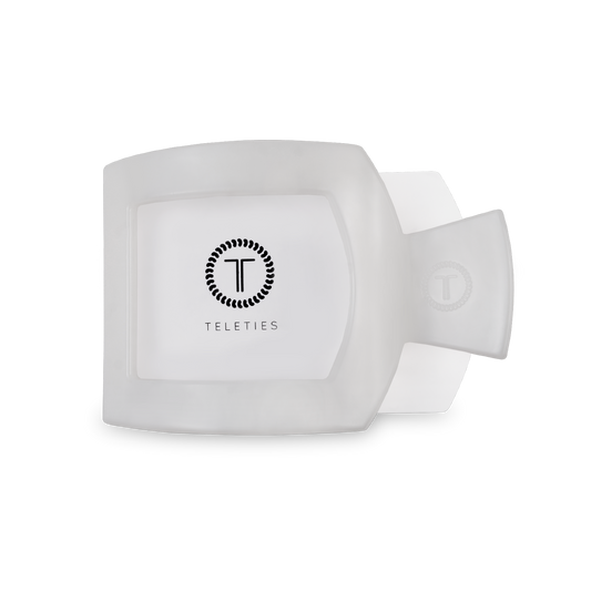 Square Flat Hair Clip | Medium | Coconut White