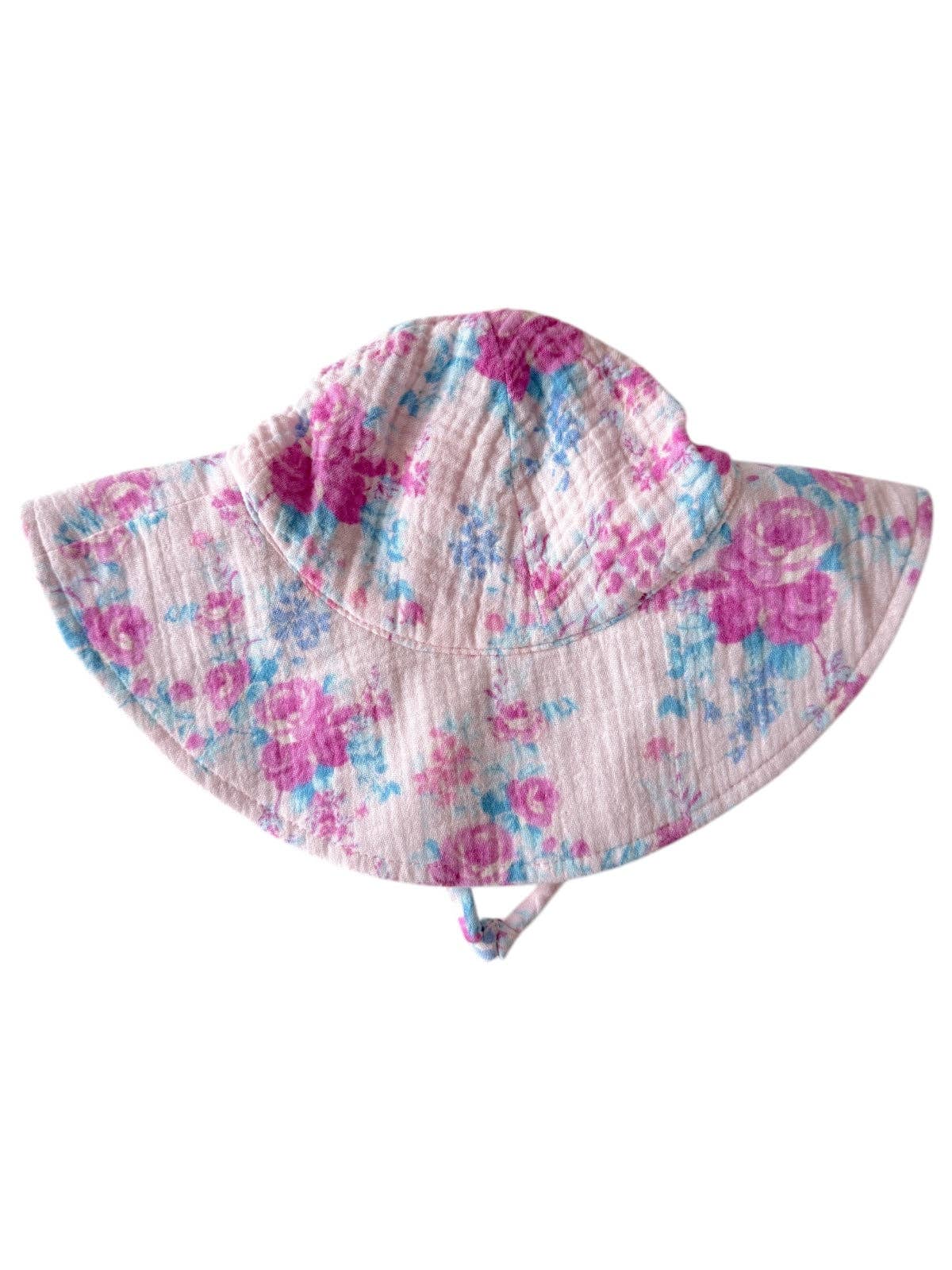 Muslin Wide Brim Sunhat, Garden Secrets