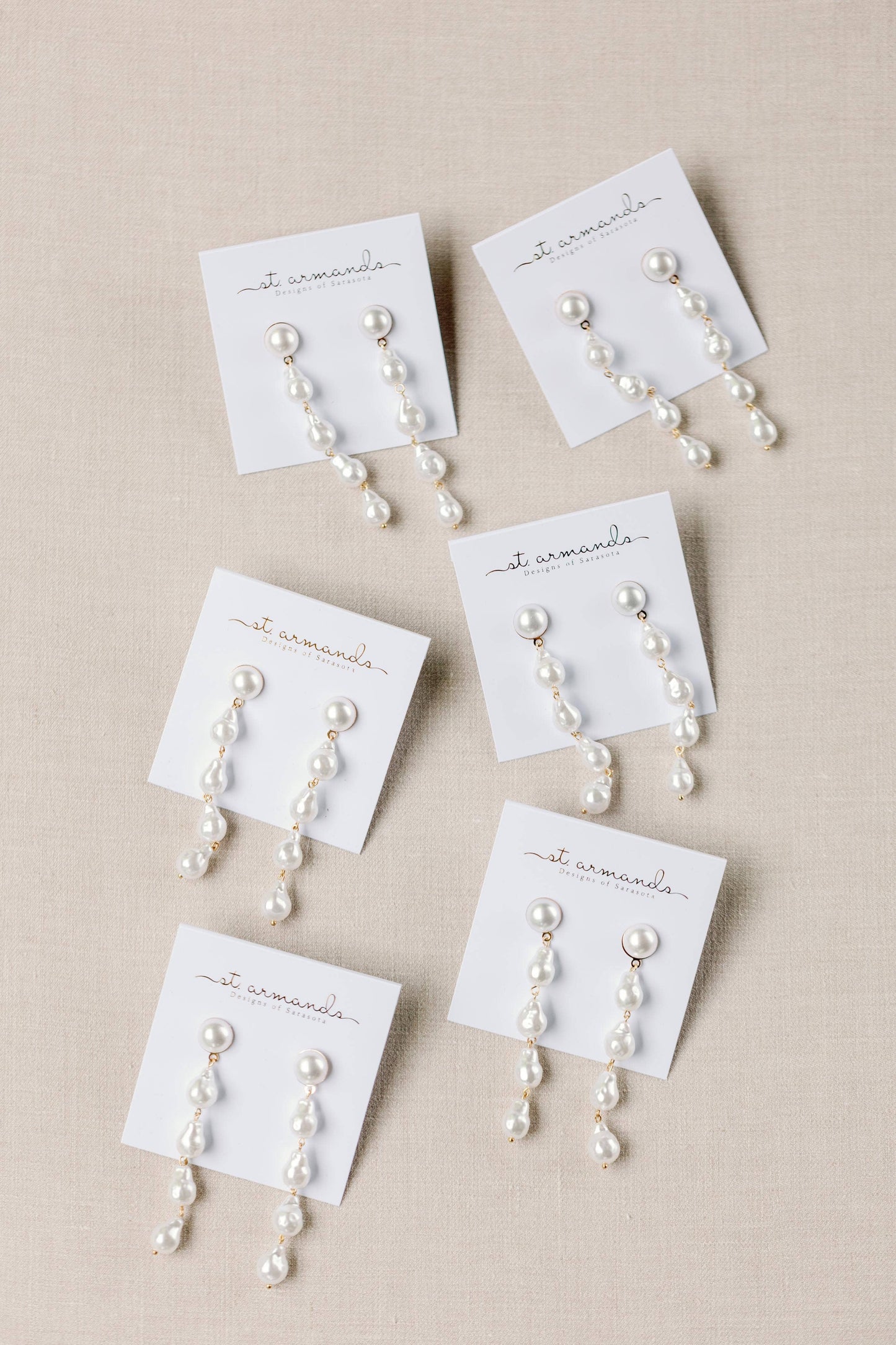 Natural Pearl Statement Drop Statement Earrings