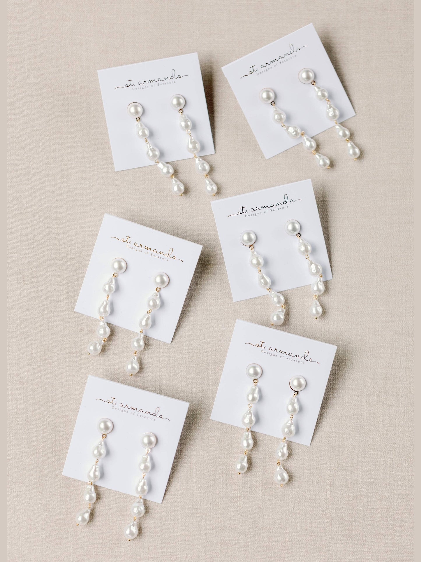 Natural Pearl Statement Drop Statement Earrings