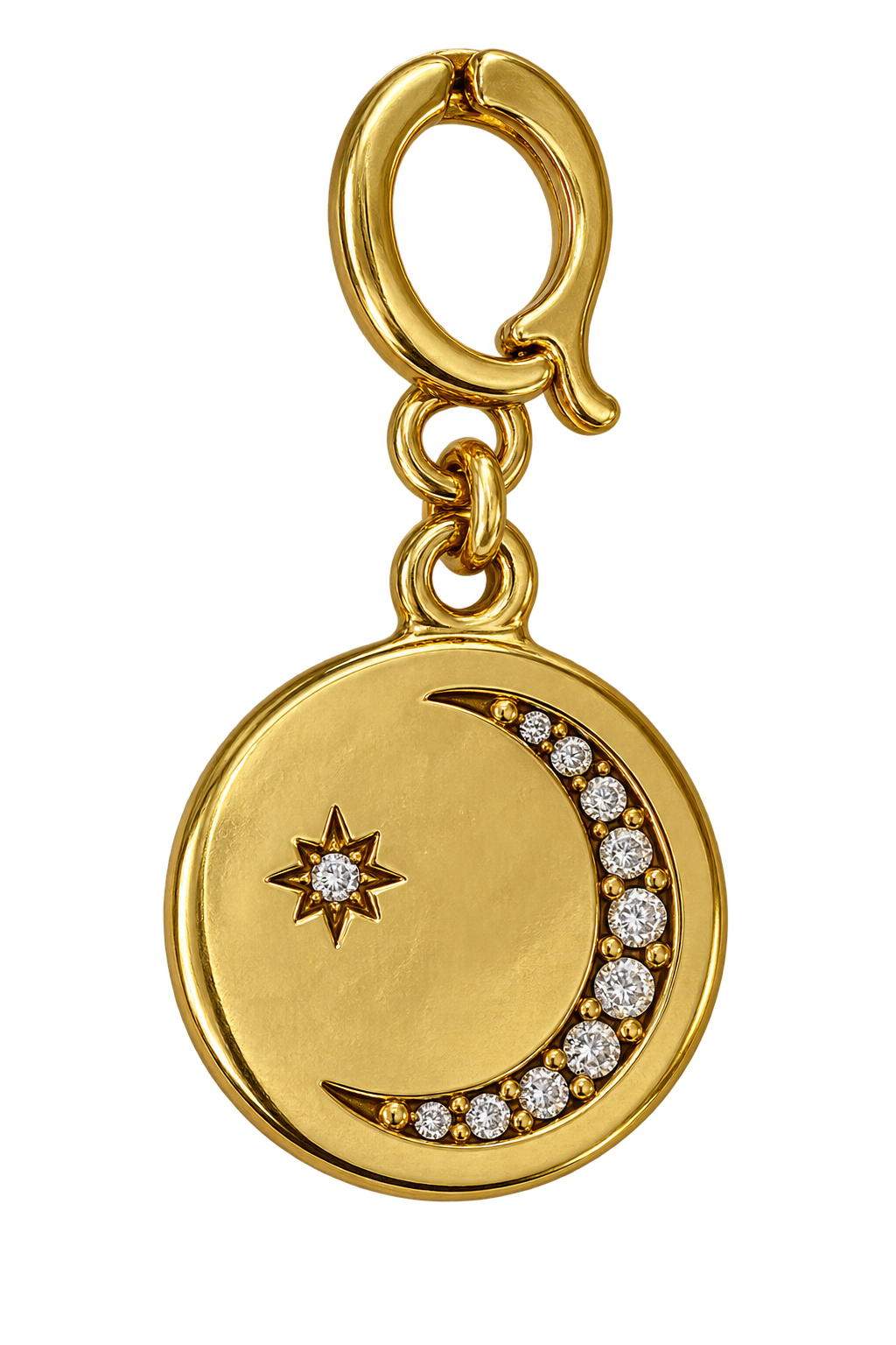Crescent Moon Round Pendant