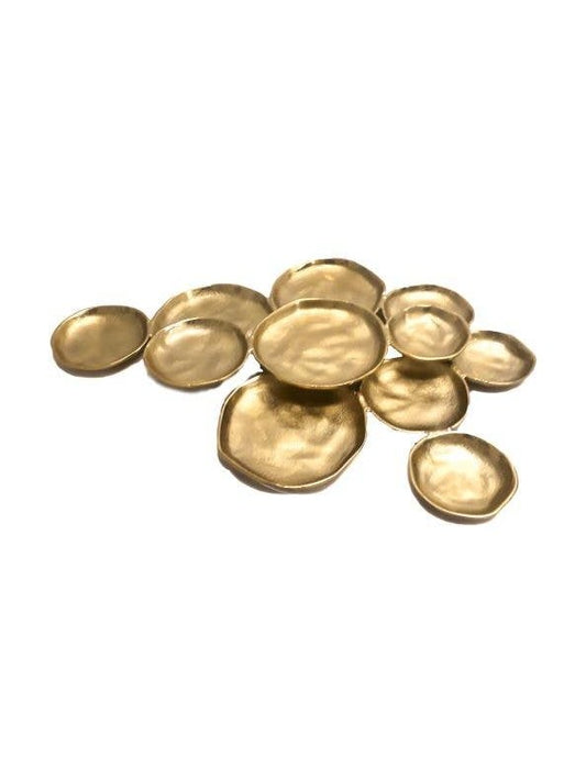 Gold Textured 11-Plate Cluster Platter