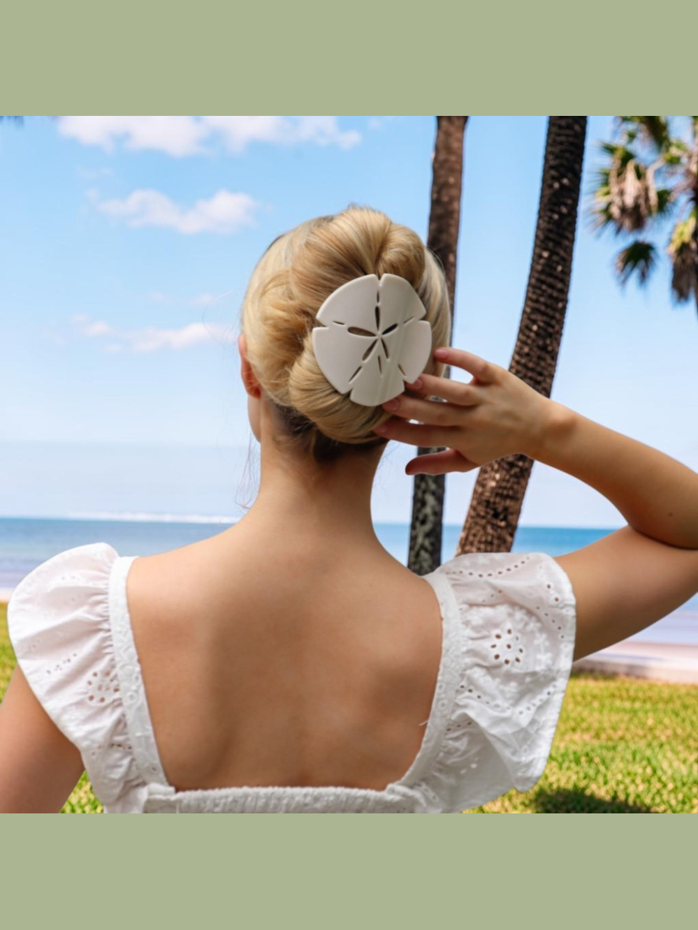 Sand Dollar | Large | Flat Shape Hair Clip