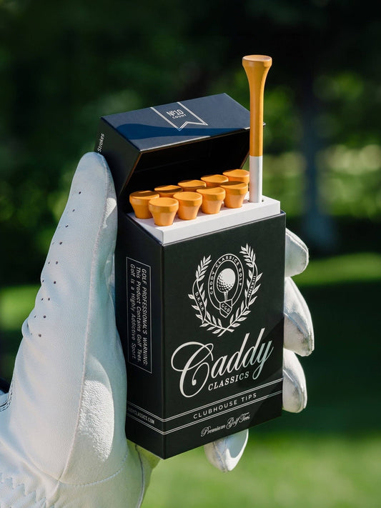 Clubhouse Tips | Golf Tee Holder + 10 Plastic 3¼ Inch Tees