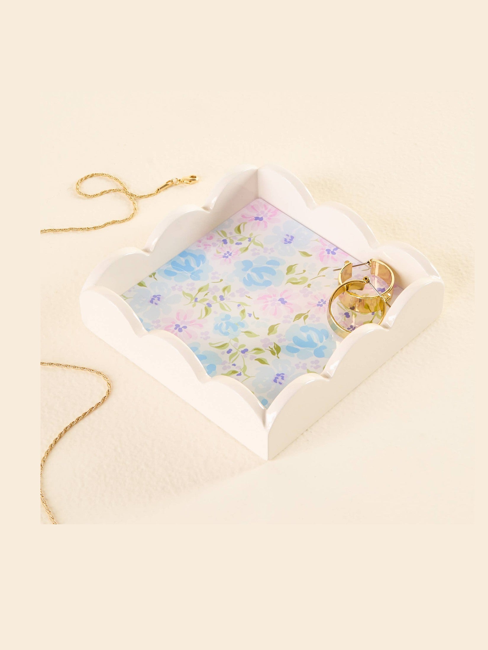 Scallop Trinket Tray-Secret Garden Blue – Palms