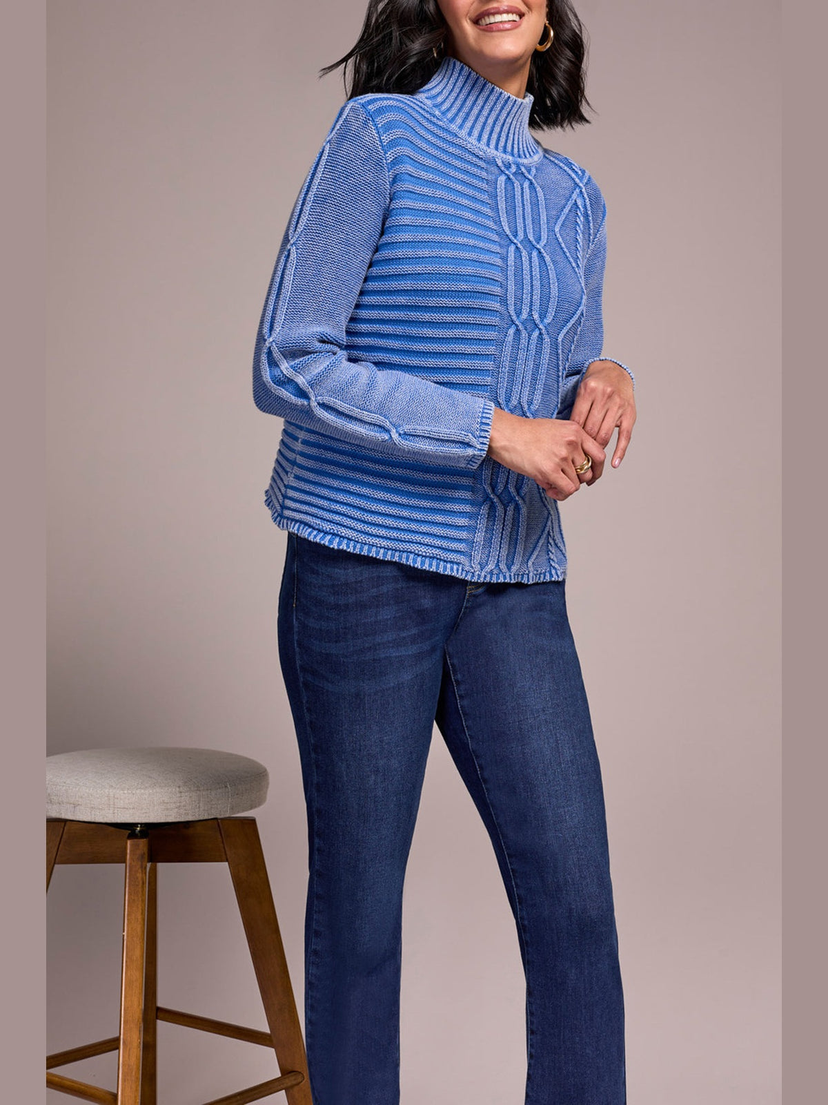 Ultra Blue Mock Neck Sweater