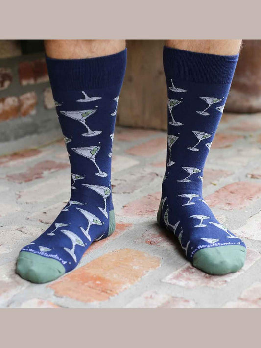 Navy Martini Socks