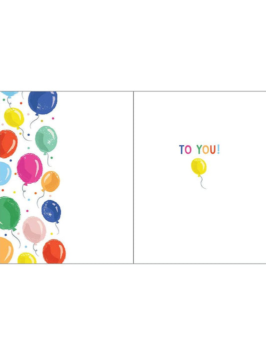 Birthday Greeting Card - Floating Balloons