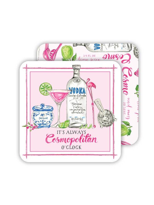 It's Always Cosmopolitan O'clock Square Coaster