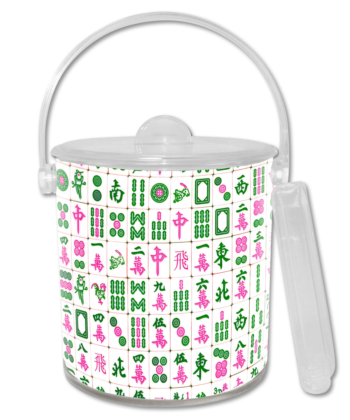 Pink and Green Double Wall Acrylic Ice Bucket