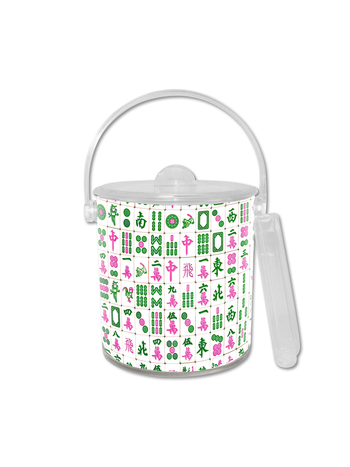 Pink and Green Double Wall Acrylic Ice Bucket