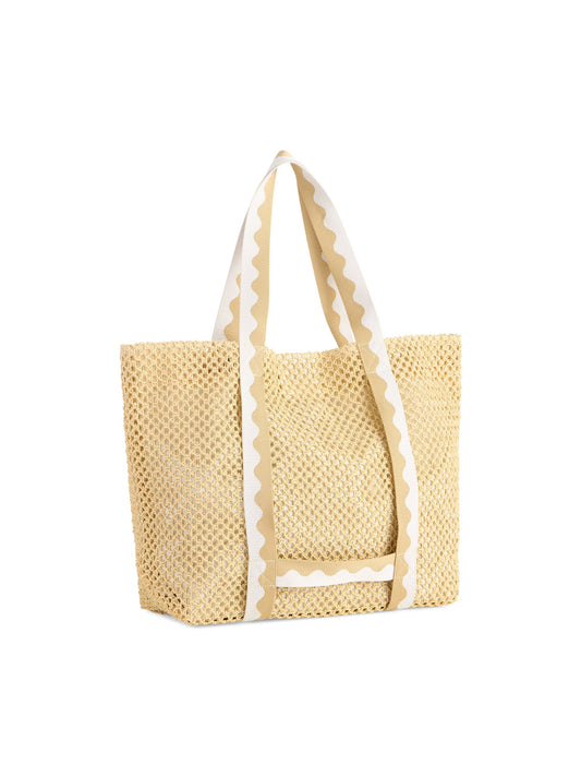 "BRIDE" HAT AND TOTE SET,NATURAL