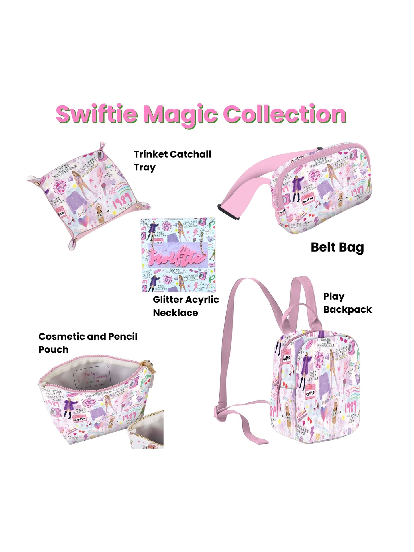 Swiftie Taylor Swift Mosaic Magic Cosmetic Pouch Bag