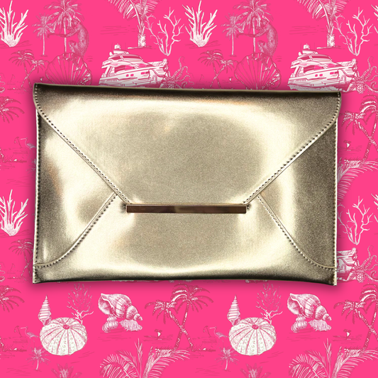 Society Clutch- Gold
