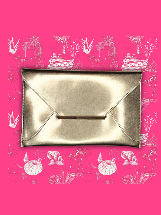 Society Clutch- Gold
