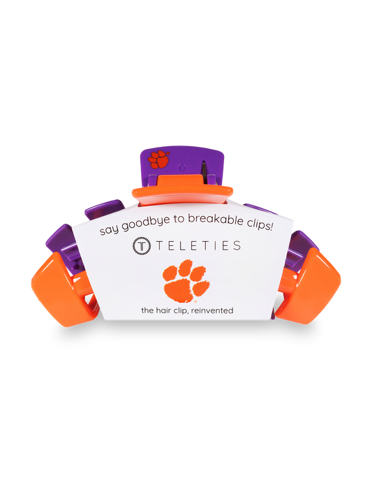 Classic College Hair Clip | Medium | Clemson Univ.