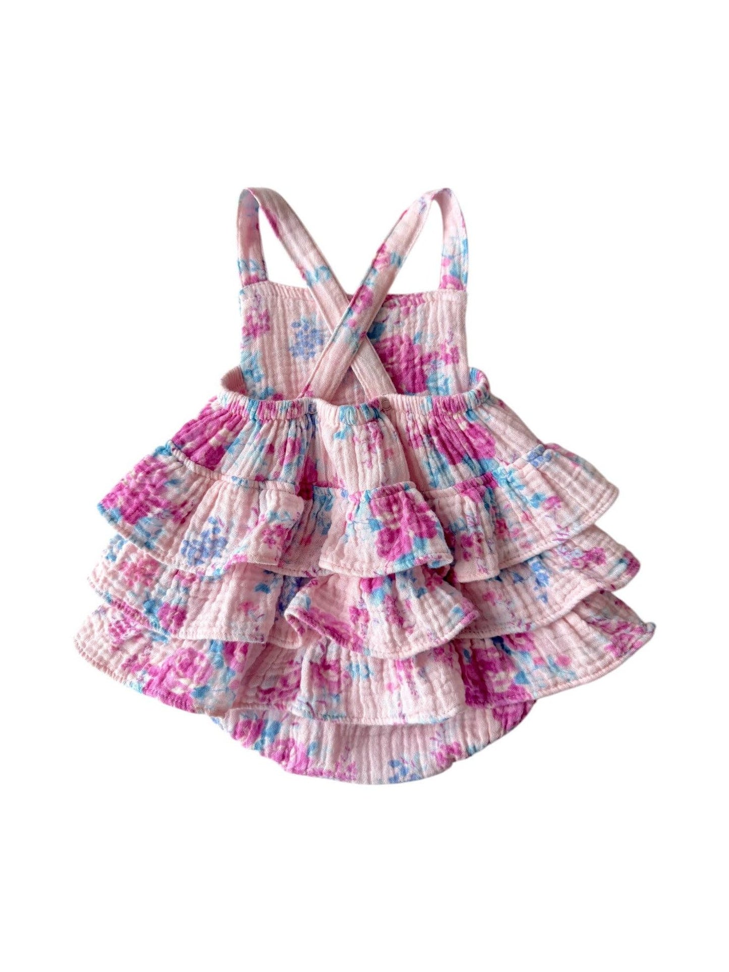 Muslin Ruffle Sunsuit, Garden Secrets