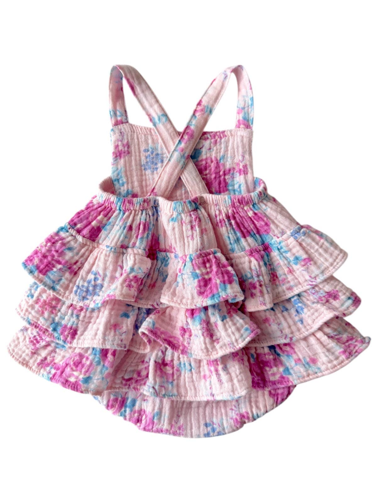 Muslin Ruffle Sunsuit, Garden Secrets