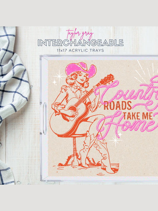 Acrylic Tray COUNTRY ROADS Inserts - Set of 10