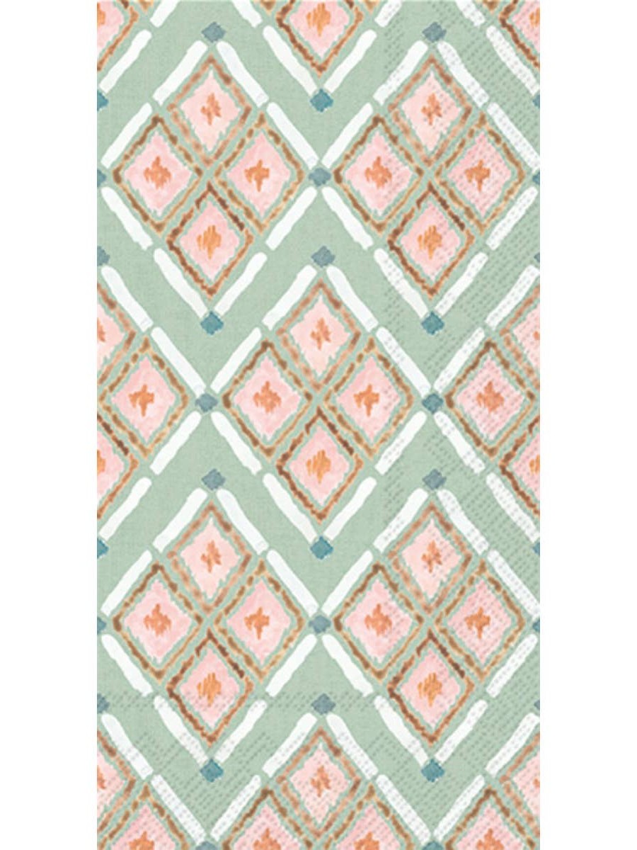 Paper Guest Towels Pack/20 Watercolor Coast Diamonds-Coastal