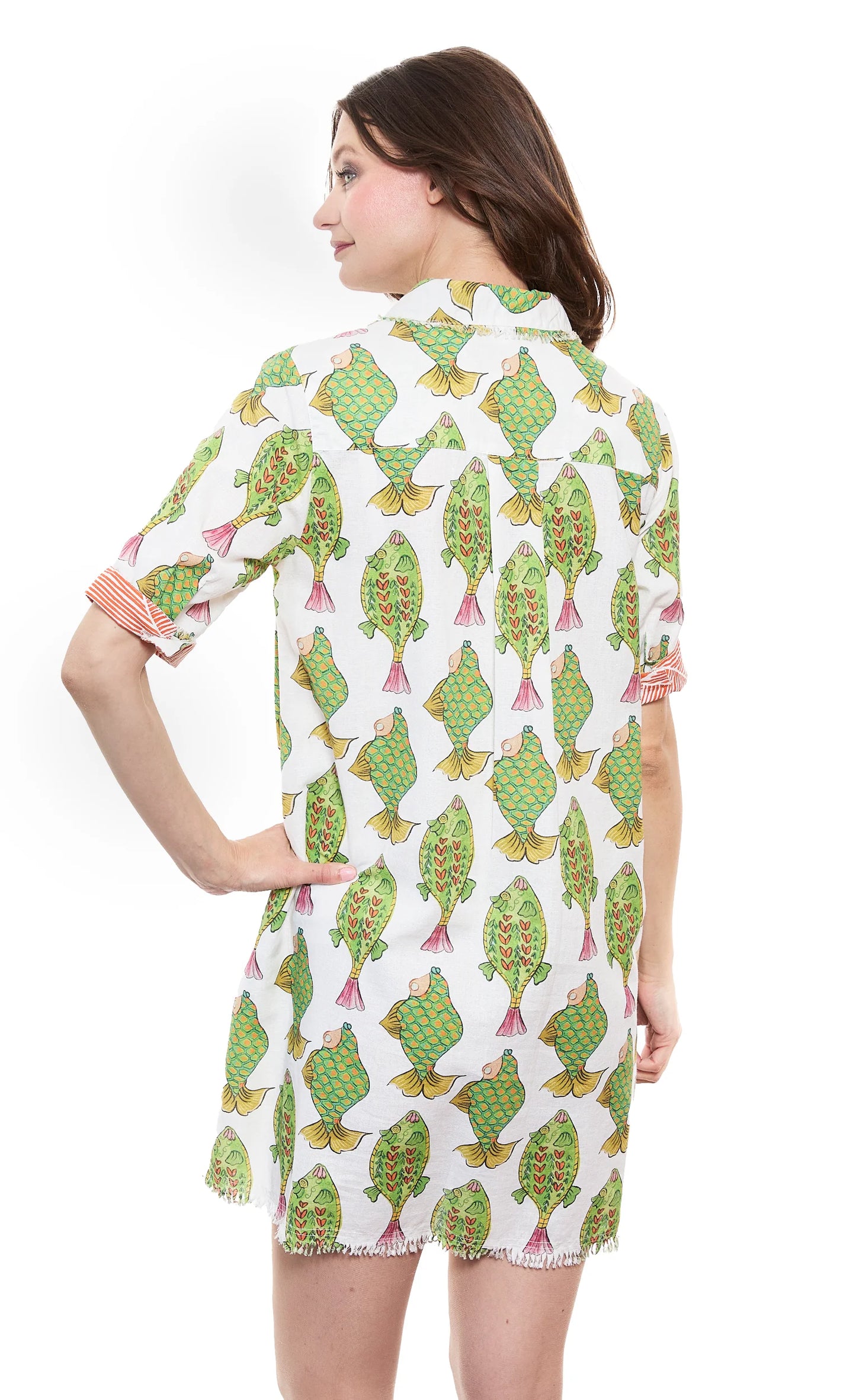 Chatham Dress - Fish Print