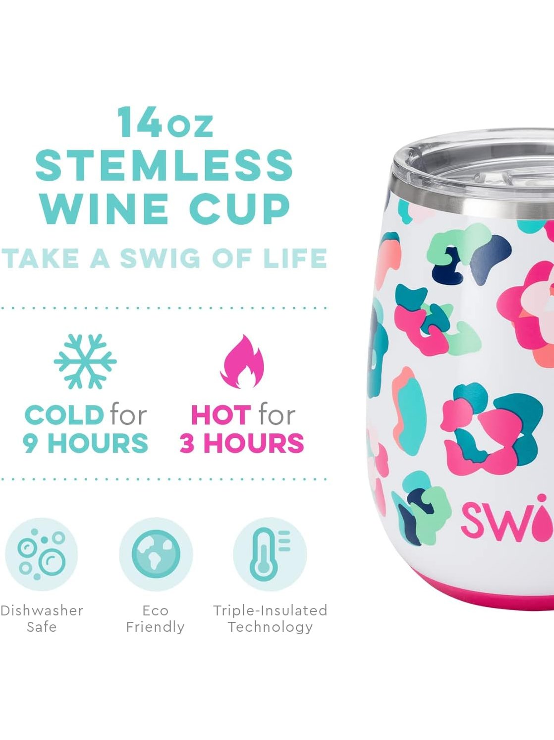 Party Animal Stemless Wine Cup (14oz)