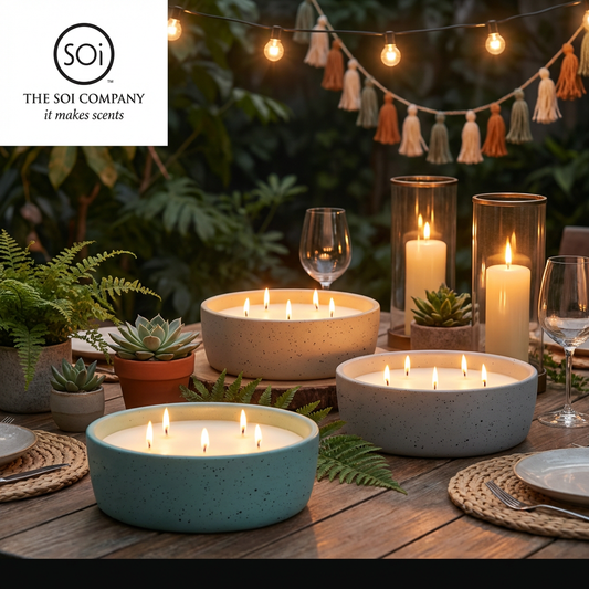 Cypress Citronella Ceramic 5 Wick 30oz Patio Candle