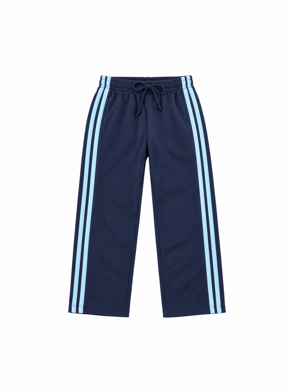 Navy Cloud Wide Leg Pant With Side Stripes