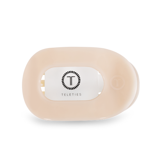 Round Flat Hair Clip | Small | Almond Beige