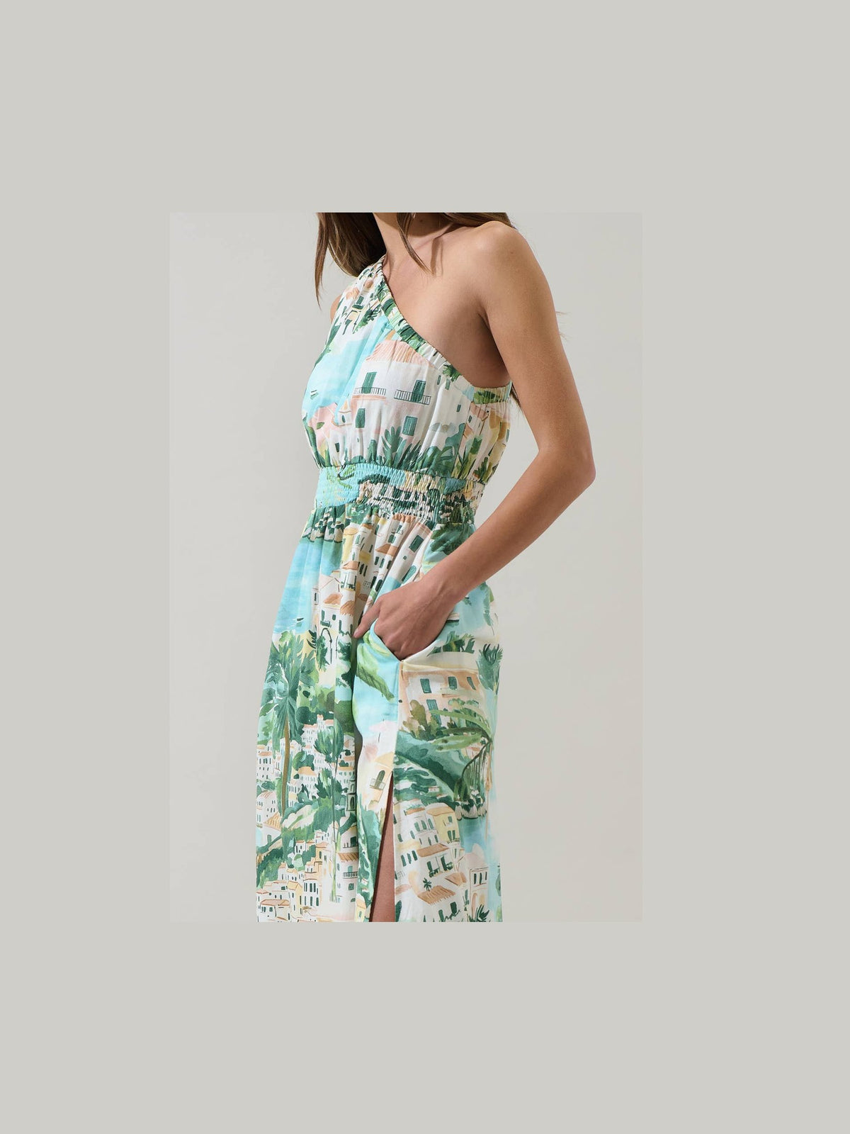 Piti Town Islay Smocked Midi Dress