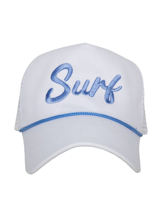 Surf Cursive Trucker Cap with Rope