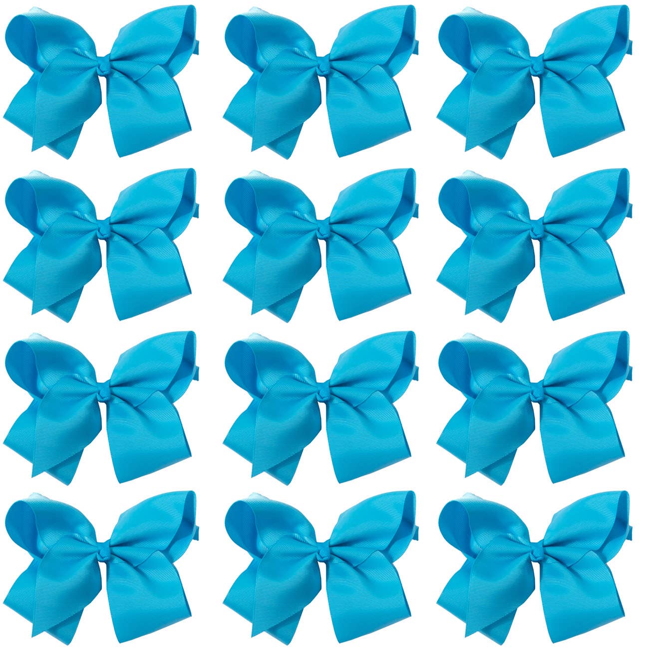 8 Inch Hair Bow With Alligator Clip (12pc)