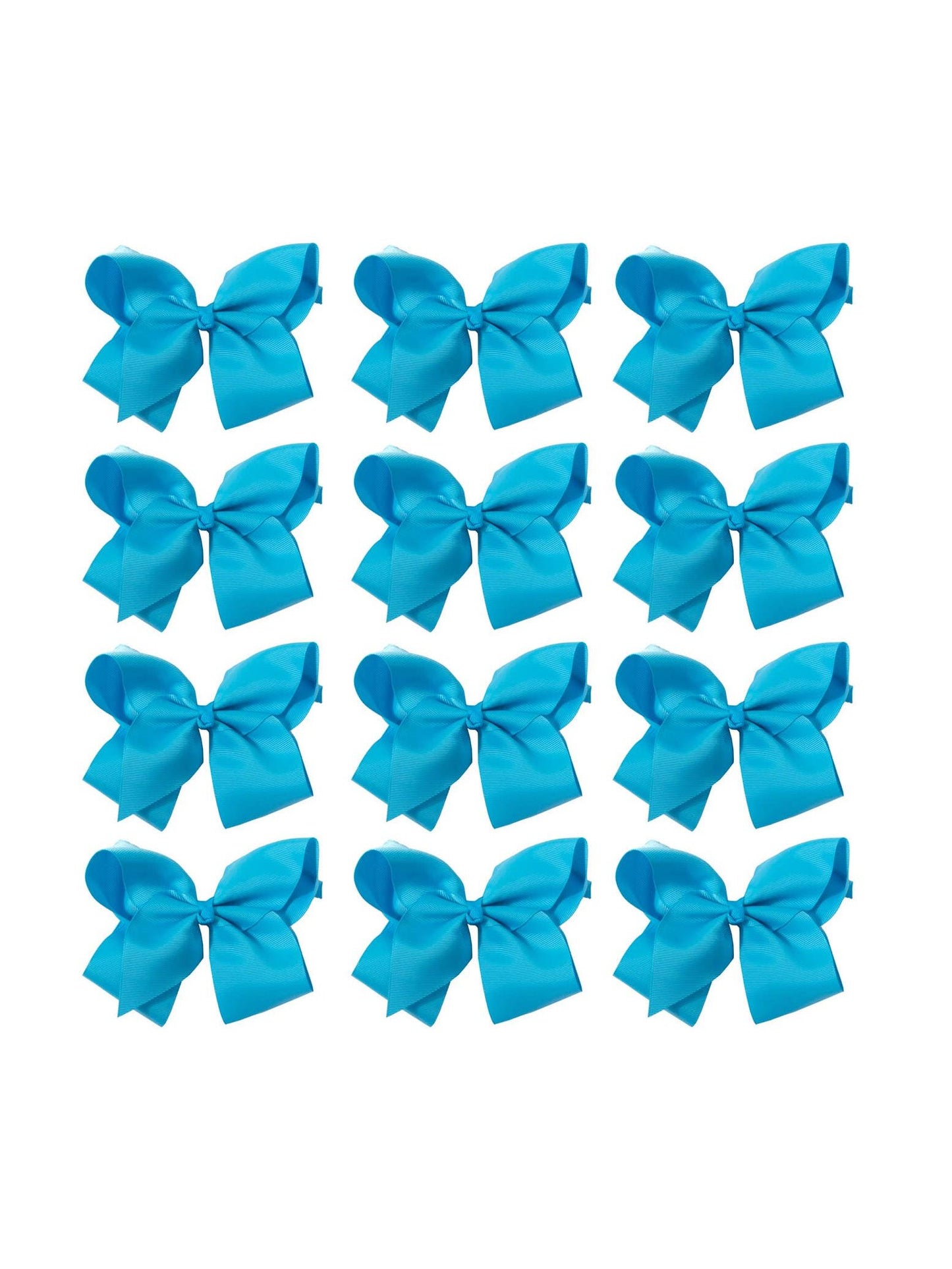 8 Inch Hair Bow With Alligator Clip (12pc)