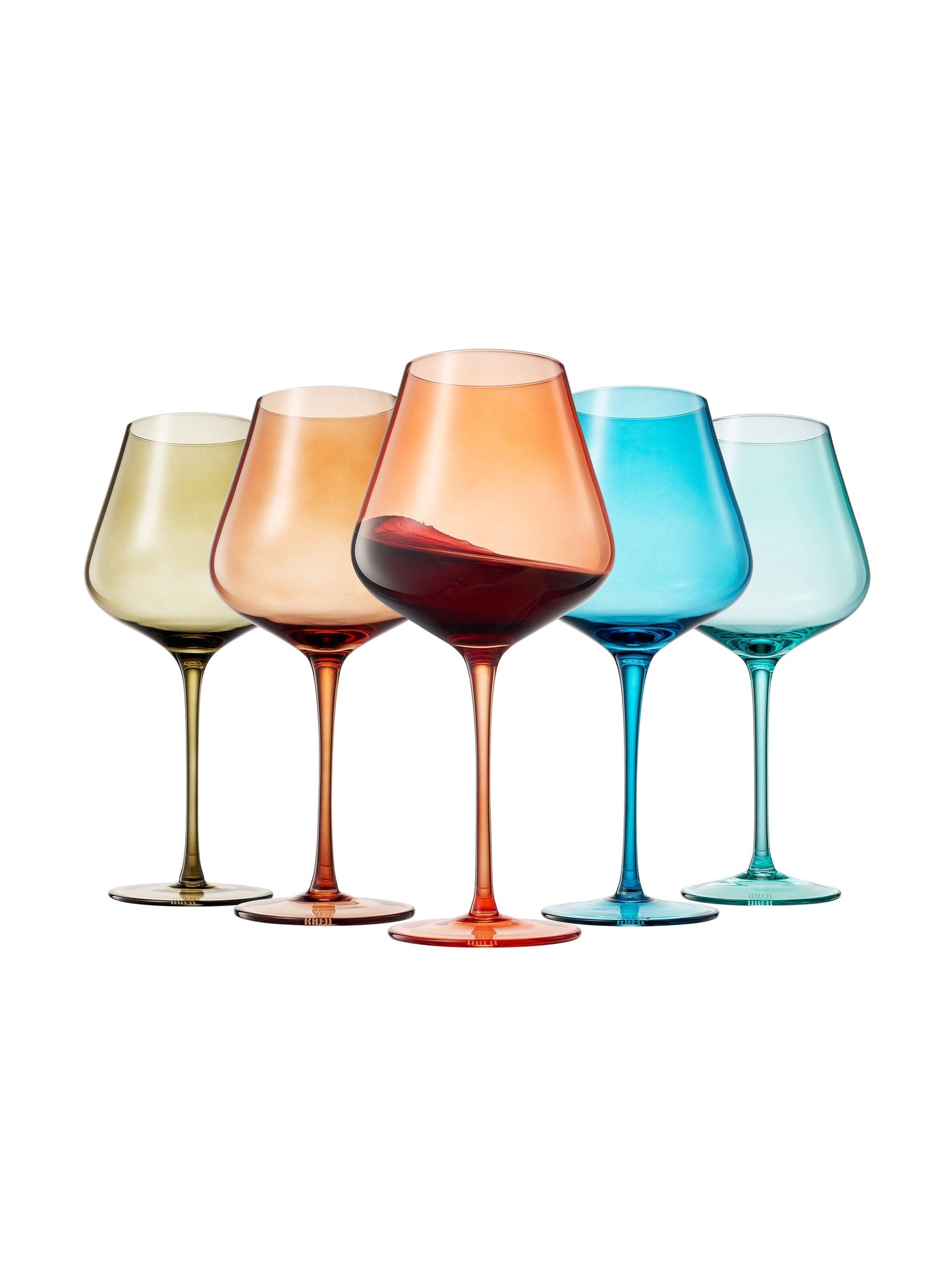 Colors of the French Riviera, Wine Glasses | 5 Set, 20 OZ