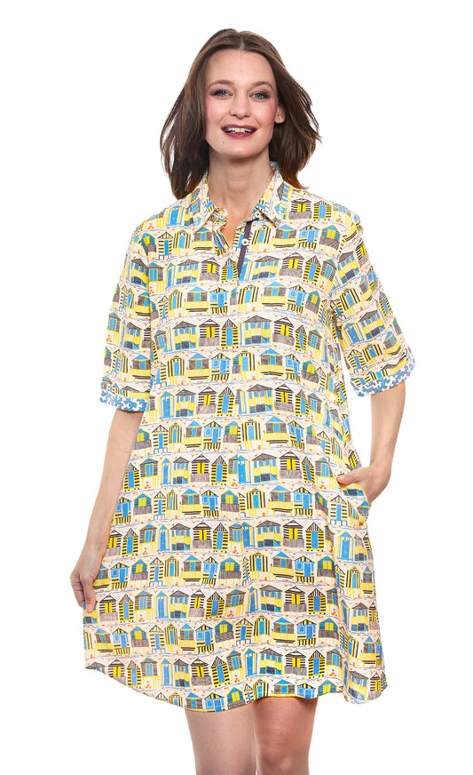 Monterey Dress - Linen Cabana