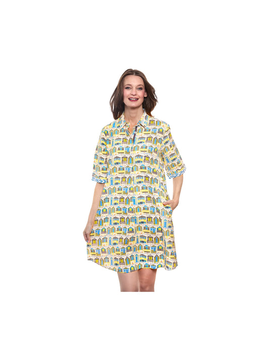 Monterey Dress - Linen Cabana