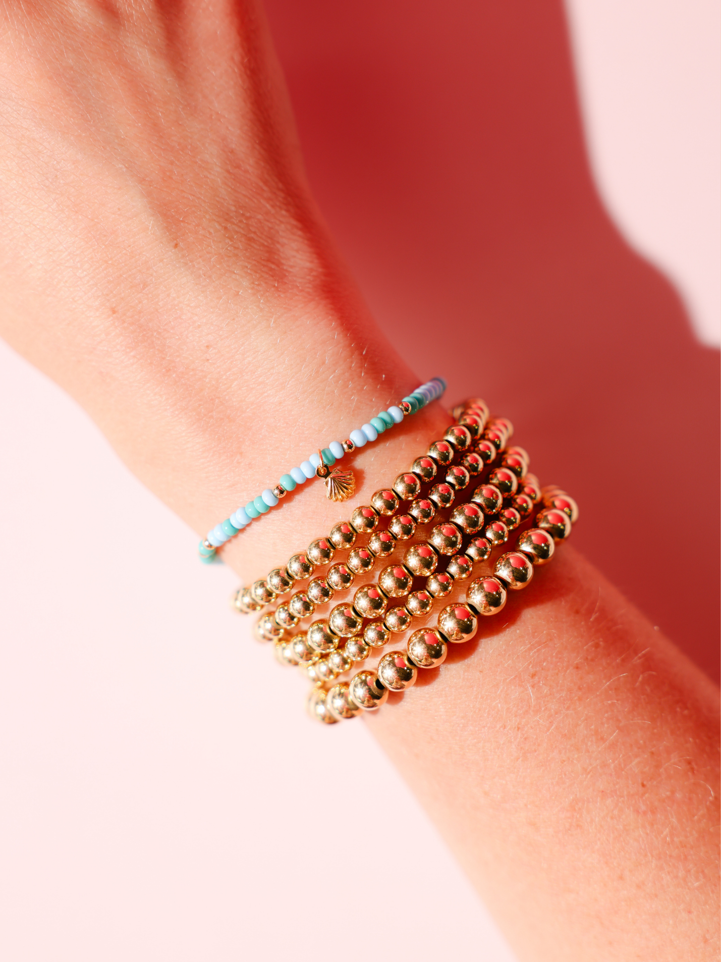 Mini Shell Charm on Poolside Sprinkle Bracelet