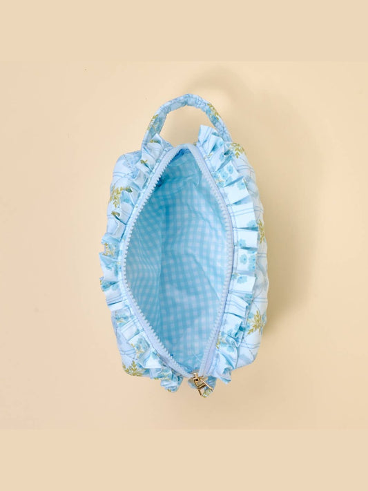 Essentials Quilted Cosmetic Pouch–Oh So Fancy Blue
