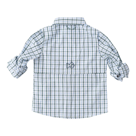 founders fishing shirt posy green