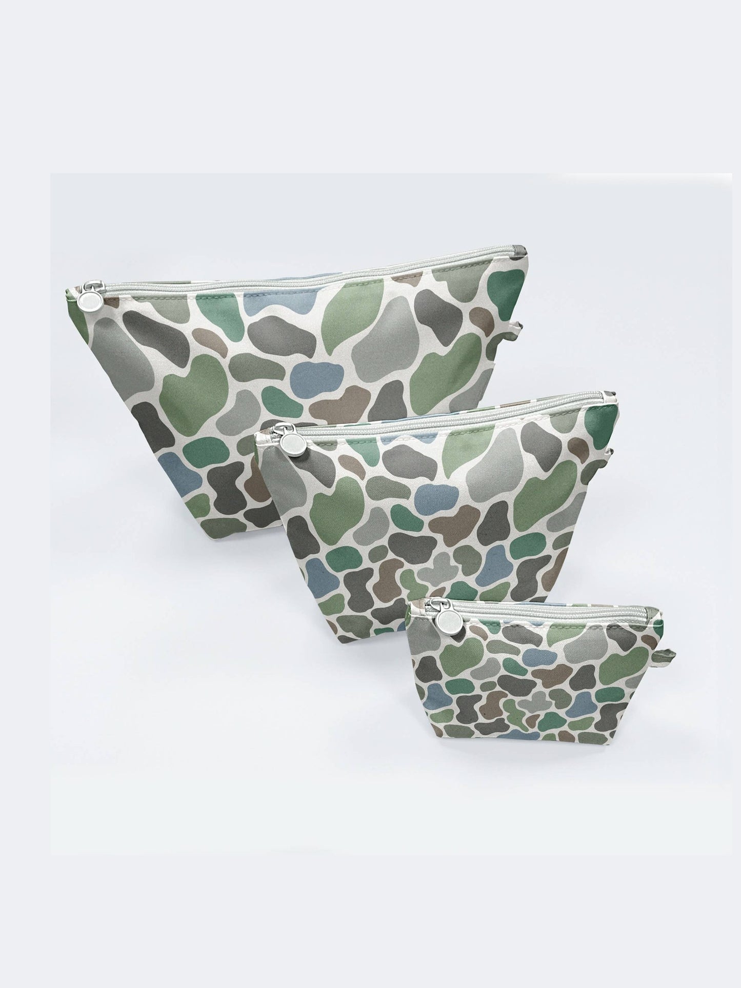 Pebble Camo Easy Clean Wipeable Pouch (Set of 3)