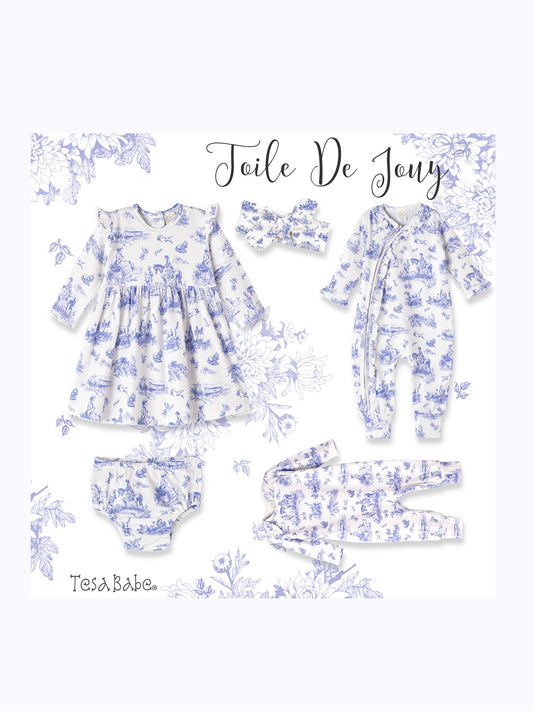 Baby Girl's Toile de Jouy Bamboo Headband