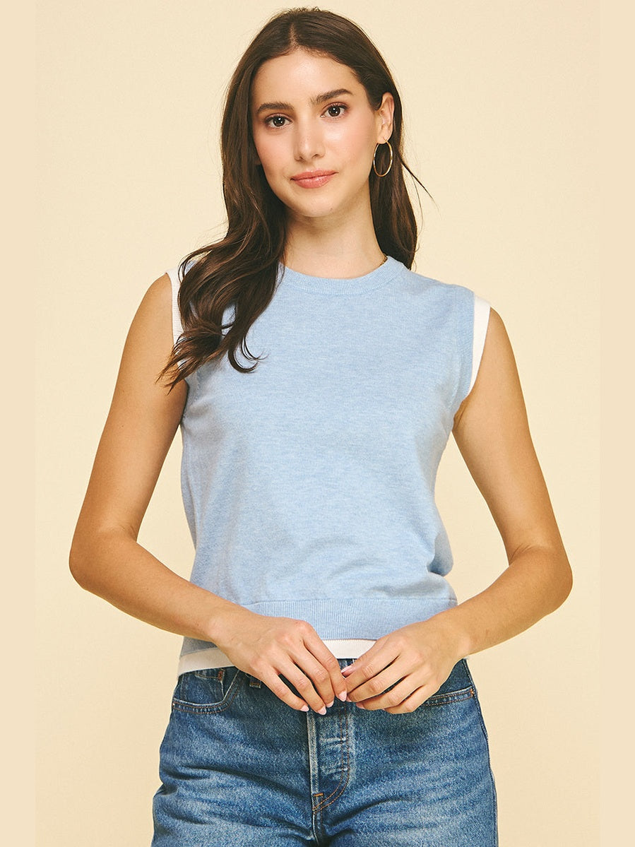 Light Blue Sweater Tank